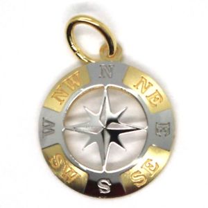 【送料無料】ネックレス　pendant yellow gold white 75018kpink wind rose twentycompassmade in italypendant yellow gold white 750 18k, pink wind rose 31,837円