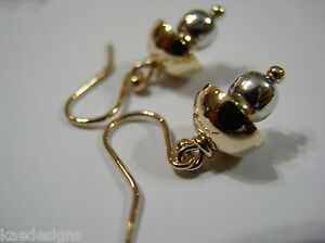 【送料無料】ネックレス イエローホワイトゴールドファンシーフックイヤリングkaedesigns genuine 9ct yellow amp; white gold fancy hook earrings|hokushin