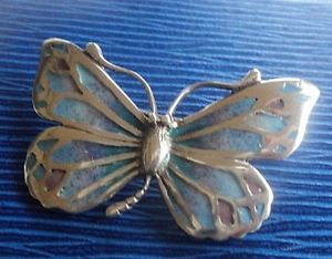 【送料無料】ネックレス　スコットランドスターリングシルバーエナメルバタフライブローチノーマングラントattractive scottish sterling silver amp; enamel butterfly brooch norman grant