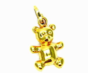 【送料無料】ネックレス　イェローゴールドペンダント18kt 750ビーンyellow gold pendant 18kt 750 bear mr bean