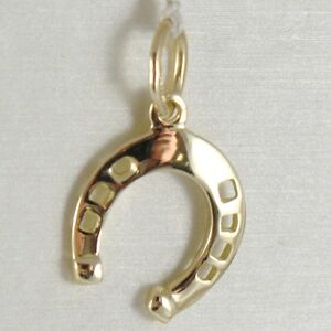 【送料無料】ネックレス　イエローゴールドペンダントホワイトペンダントyellow gold pendant white or 750 18k horseshoe pendant, long 21 cm