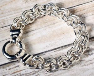 【送料無料】ネックレス　スターリングシルバーソリッドダブルケーブルレディースブレスレットグラムheavy sterling silver 925 solid double cable 8 ladies bracelet 5832 grams