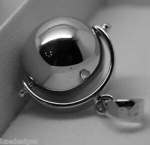 【送料無料】ネックレス ソリッドホワイトゴールドユーロボールスピナーペンダントkaedesigns genuine 9ct 9k solid white gold euro 14mm ball spinner pendant|hokushin
