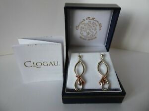 【送料無料】ネックレス　ゴールドシルバーローズゴールドアイビーリーフドロップイヤリングclogau gold, silver amp; 9ct rose gold ivy leaf drop earrings