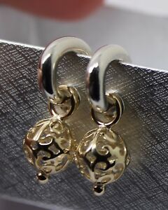 【送料無料】ネックレス　イエローゴールドスターリングシルバーボールスタッドイヤリングエクスプレスポスト9ct yellow gold amp; sterling silver filigree ball stud earrings *free express post