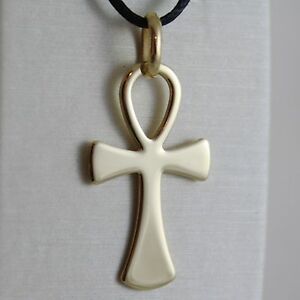 【送料無料】ネックレス　アンクキー イェローゴールド750 18kギターwcross key of life ankh yellow gold 750 18k flat guitar w solid made in｜hokushin