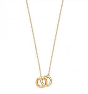 【送料無料】ネックレス　イエローゴールドリンケージリングペンダントチェーン hallmarked solid 9ct yellow gold interlinking wedding rings pendant chain