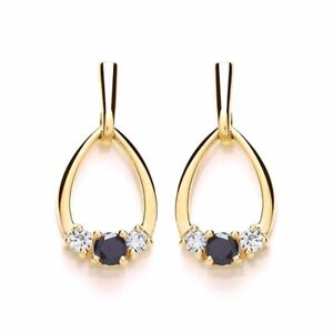 【送料無料】ネックレス　ゴールドサファイアイヤリング￥9ct gold natural sapphire earrings by cl edwards amp; sons rrp 299 32,487円