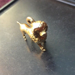 【送料無料】ネックレス　ビンテージソリッドゴールドプードルvintage solid 9ct gold poodle charm hallmarked 32,487円