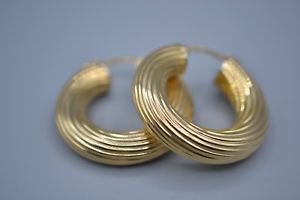 【送料無料】ネックレス　ゴールドラウンドフープ9ct gold round hoops｜hokushin