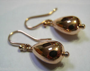 【送料無料】ネックレス　ｋｔソリッドローズゴールドフックイヤリングティアドロップkaedesigns genuine 9ct 9kt solid rose gold tear drop hook earrings｜hokushin