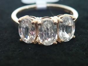 【送料無料】ネックレス ジルコンゴールドトリロジーリングサイズ listingratanakiri zircon 9ct gold trilogy ring size 7|hokushin
