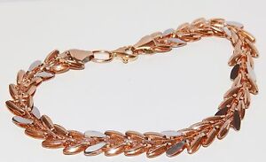 【送料無料】ネックレス ローズホワイトゴールドファンシーリンクブレスレットロブスタークラスプロング9ct rose amp; white gold fancy link bracelet lobster clasp 54g 75 long|hokushin