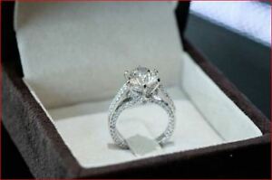 【送料無料】ネックレス　ラウンドホワイトカットスターリングシルバー2ct round cut white moissanite wedding engagement ring 925 sterling silver｜hokushin