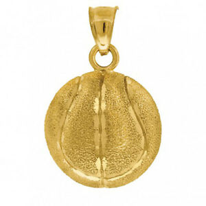 【送料無料】ネックレス　テニスボールスポーツペンダントソリッドイエローゴールドペンダントテニスボールtennis ball sport pendant 10k solid yellow gold pendant tennis ball charm｜hokushin