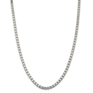 【送料無料】ネックレス スターリングシルバーボックスチェーンsterling silver 45mm box chain qbx100|hokushin