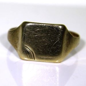 【送料無料】ネックレス　アールデコ9ctイェローゴールドサイズu￣1014art deco 9ct yellow gold signet ring size u ~ us 10 14