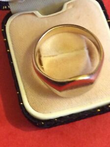 【送料無料】ネックレス　ソリッドイエローゴールドサイズ listing74g large heavy solid yellow gold signet ring size’w’uk11 14us65 14eu