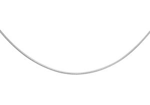 【送料無料】ネックレス　ホワイトゴールドラウンドスネークチェーン9ct white gold round snake chain 46cm18