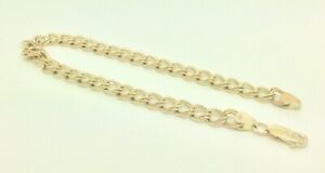 【送料無料】ネックレス　9ctゴールドリンク89ct gold solid doublecurb link bracelet 8｜hokushin