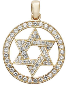 【送料無料】ネックレス　デビッドペンダントイエローゴールドスター9ct yellow gold star of david pendant