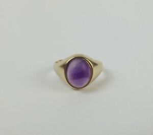 【送料無料】ネックレス　イエローゴールドアメジストリングサイズアメリカ9ct yellow gold amethyst ring uk size l us 5
