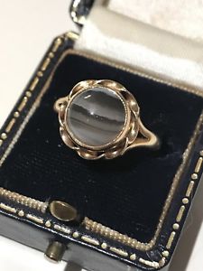 【送料無料】ネックレス　ゴールドレースリングサイズ9ct gold lace agate ring, 375 size p｜hokushin