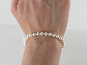 【送料無料】ネックレス　イエローゴールドブレスレット14k yellow gold natural pearl bracelet 7