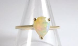 【送料無料】ネックレス　イエローゴールドリングサイズ9ct yellow gold opalite ring size s｜hokushin