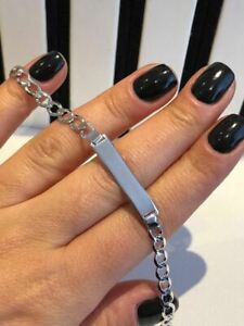 【送料無料】ネックレス 9ct white gold id bracelet br03989ct white gold id bracelet br0398