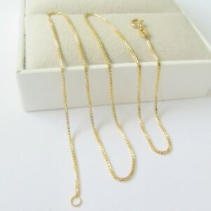 【送料無料】ネックレス　ｋイエローゴールドネックレスボックスリンクチェーンネックレスインチ｜hokushin