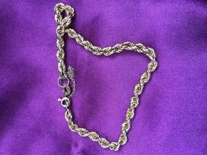 【送料無料】ネックレス　ゴールドロープツイストブレスレットgold rope twist bracelet 14ct 49g