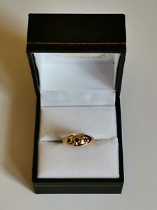 【送料無料】ネックレス　3garnet yellow gold gypsy ringカット9ctgarnet yellow gold gypsy ring threestone red round cut gemstones 9ct small size 37,037円