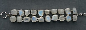 【送料無料】ネックレス　スターリングシルバームーンストーンカフブレスレットソリッドsterling silver moonstone fiery cuff bracelet 785 solid 925｜hokushin