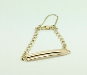 【送料無料】ネックレス　ゴールドブレスレット9ct gold childs id bracelet｜hokushin 37,687円