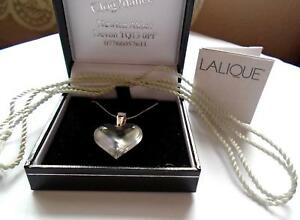 【送料無料】ネックレス　ラリックペンダントゴールドチェーンlalique coeur exquisite pendant gold 9ct chain rare