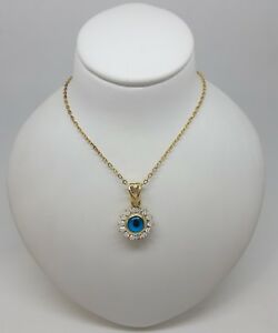 【送料無料】ネックレス　ｋゴールドペンダントドルmiran 080063 18k gold evil eye cz pendant 21g rrp 346 37,687円