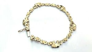 【送料無料】ネックレス　エレファントデザインインチイエローゴールドエキゾチックブレスレット＃unusual elephant design 7 inch 9k yellow gold exotic bracelet 88