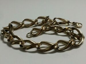 【送料無料】ネックレス　ゴールドツイストリンクインチブレスレットグラム9ct gold large twist link 8,inches long bracelet, 697,grams,