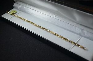 【送料無料】ネックレス　ゴールドロブスタークローリンクブレスレットトリガファスナーbn 9ct gold fancy unusual lobster claw link bracelet 7 34trigger fastener｜hokushin