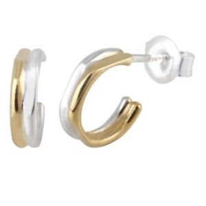 【送料無料】ネックレス　シルバーロンドンフープイヤリングゴールドリンクlinks of london 2020 hoop earrings in silver and 18ct gold｜hokushin