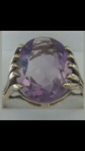 【送料無料】ネックレス　ゴールドアメジストメンズリングサイズグラムlarge gold amethyst mens ring size t 39 grammes