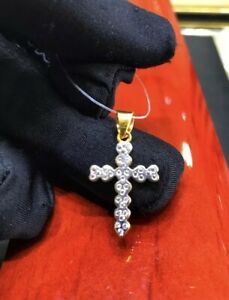 【送料無料】ネックレス　イエローゴールドクロスペンダントアジアイエスイギリスバプテスマ22ct 916 hallmark yellow gold cross pendant asian gold jesus stones uk baptism
