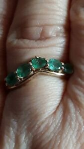 【送料無料】ネックレス　ザンビアエメラルドリングサイズｋゴールドnatural zambian emerald ring size l to m 079cts 9k gold