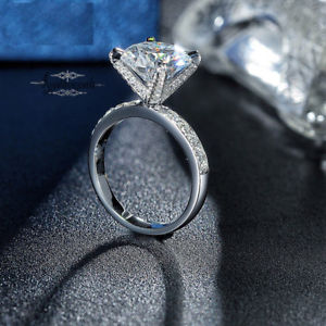 【送料無料】ネックレス　ｋホワイトゴールド15 ct sparkle forever brilliant moissanite engagement ring 14k white gold over 37,687円