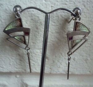 【送料無料】ネックレス　スコットランドシルバーエナメルアールデコイヤリングパットチェイニーattractive scottish silver amp; enamel art deco earrings c1980s pat cheney