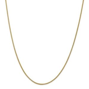 【送料無料】ネックレス　イエローゴールドセミソリッドチェーンロブスタークラスプ14k yellow gold 155mm semi solid wheat chain w lobster clasp 16 30