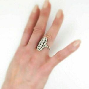 【送料無料】ネックレス　ラウンドビンテージｋホワイトゴールドカットオーバーround cut moissanite vintage engagement ring 14k white gold over