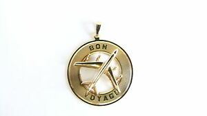 【送料無料】ネックレス　ヴィンテージｋイエローゴールドボンボヤージュペンダントvintage 14k yellow gold bon voyage aeroplane pendant 58g｜hokushin