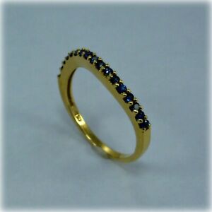 【送料無料】ネックレス　ゴールドサファイアリング18ct gold wavy sapphire ring